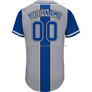 Maillots de sport à manches courtes personnalisés OEM, respirants, à séchage rapide, 100% polyester, maillot de baseball pour homme, haut à boutons, été - Product Image 3