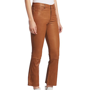 Pantalons en cuir pour femmes de haute qualité, coupe-vent, anti-plis, pour usage quotidien, avec logo personnalisé, fabrication OEM. - Product Image 4