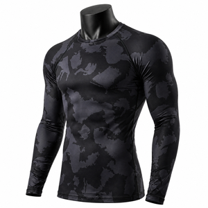 Camisetas Térmicas Transpirables de Manga Larga para Hombre de Alta Calidad, Ropa Deportiva, Camiseta de Spandex/Poliéster - Product Image 1