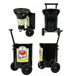 Parrilla de Carbón Multifuncional de 54L con Cubo Térmico, Barbacoa Portátil con Ruedas y Carrito - Product Image 4