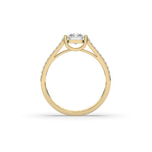 Anillo de Diamante Cultivado en Laboratorio con Corte Radiante de 1 Ct, Plata 925 y Oro, Estilo Único y Ligero, Anillo de Compromiso para Mujer - Product Image 4