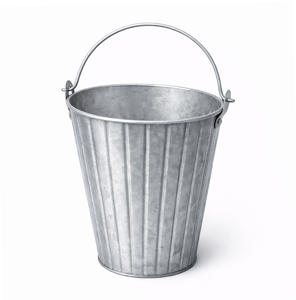 Maceta de Metal de Estilo Clásico con Asa, Diseño Rústico con Nervaduras Verticales, Maceta de Estaño Galvanizado Natural para Jardín y Decoración del Hogar - Product Image 2