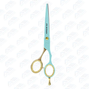 กรรไกรตัดผม Shears Beauty ผลิตจากเหล็กกล้าไร้สนิมญี่ปุ่น ดีไซน์ Aqua Gold Chrome สำหรับช่างทำผมมืออาชีพ ขนาด 5.75 นิ้ว - Product Image 2