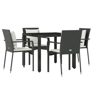 Juego de Comedor para Jardín en Blanco Crema y Negro - Product Image 3