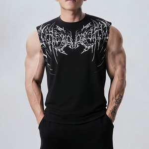 Débardeurs en coton unisexes sur mesure en gros, disponibles pour toutes les occasions, variété de couleurs et de tailles, manches courtes, vêtements pour hommes - Product Image 1