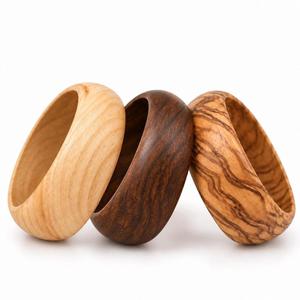 MN Exports - Brazalete de Madera Hecho a Mano de Primera Calidad, Brazalete con Vetas Naturales, Joyería Étnica Cristiana, Estilo Rústico Bohemio, Clásico para Mujer - Product Image 1