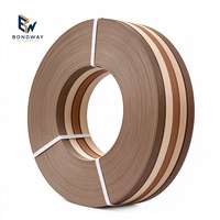 Bande de bordure en PVC pour armoire, motif grain de bois, taille personnalisée, auto-adhésive, 22 mm de large, 0,4-3 mm, pour panneau de stand d'exposition en MDF