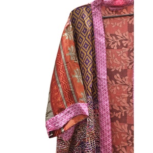 Kimono Vintage de seda largo hecho a mano de alta calidad, batas de dama de honor, Kimono de seda de tamaño libre, ropa de dormir para mujer surtida - Product Image 2