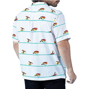 Chemise hawaïenne personnalisée avec logo imprimé par sublimation, manches courtes, été, plage, décontractée, grande taille, coupe classique - Product Image 2