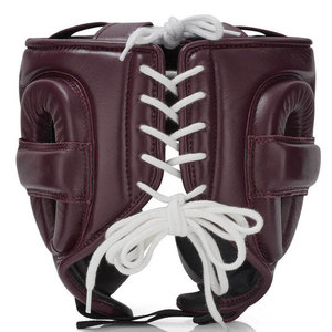 Protector de Cabeza Heritage Maroon con Encaje Estabilizado - Acolchado de Estilo Clásico - Equipo de Entrenamiento de Seguridad con Visión Completa - Product Image 2