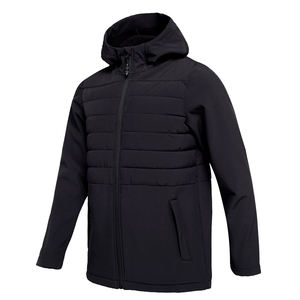 Abrigo de plumón personalizado para invierno, con capucha, para hombre, ropa de calle, estampado, grueso, tipo burbuja. - Product Image 1