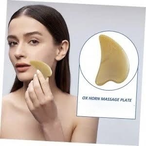Masseur facial ovale en corne de buffle écologique ILAHI, planche Gua Sha avec finition polie pour le lifting et le massage du visage - Product Image 6