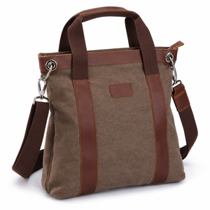 Sac à dos messager en toile durable avec fermeture à boucle et bandoulière réglable pour hommes |   Sac de transport quotidien pour le travail, l'école et les voyages - Product Image 1
