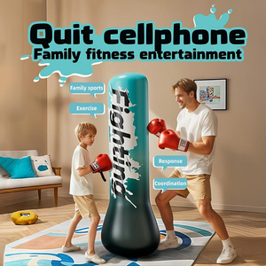 Sac de frappe pour enfants en PVC écologique, personnalisable, cible d'entraînement de boxe pour enfants, rempli de sable, équipement de fitness lourd pour jeunes - Product Image 3