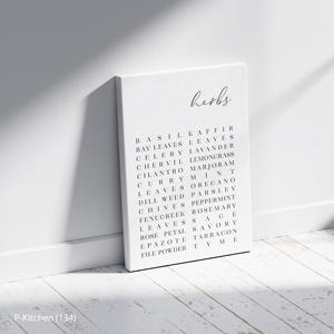 Arte de pared navideño, póster minimalista con tipografía de hierbas para cocina, decoración de pared escandinava - Product Image 2