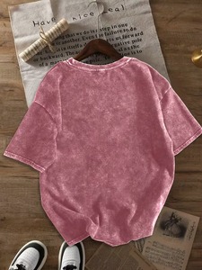 Camiseta Oversize de Algodón 100% al por Mayor, 250 Gramos, Estilo Vintage Unisex de Alto Gramaje con Lavado Ácido y Personalización, Largo Regular - Product Image 2