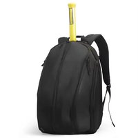 Sac à dos de sport personnalisable grande capacité avec fermeture éclair pour raquettes de tennis et de badminton, compartiment à chaussures intégré