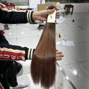 Vente en gros janvier nouvelle vague naturelle brute non traitée extensions de cheveux humains européenne trame unique ruban vendeur paquet perruques Vietnam - Product Image 6