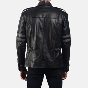 Factory OEM Mens Varsity Jacket Path Embroidery Letter Design Genuine Leather Sleeves High Street Style Autumn Oversized Jacket - Product Image 5