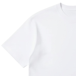 T-shirt blanc à manches courtes pour homme, logo minimaliste sur la poitrine, col rond en coton, style décontracté pour tous les jours, style streetwear, vente en gros, usine OEM - Product Image 3