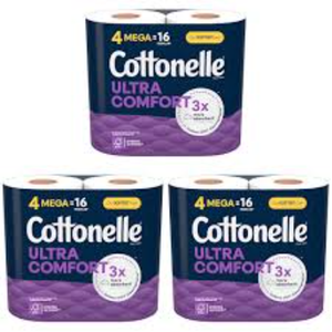 Papel Higiénico Cottonelle Ultra Comfort Soft de 3 Capas, 4 Mega Rollos, 244 Hojas Cada Uno, Resistente y Desechable, Paquete de 3 - Product Image 4