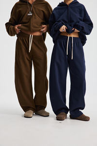 Jogging personnalisés en gros avec impression graphique pour les labels de streetwear américains, pantalons de survêtement épais à jambes larges, tailles S M L XL. - Product Image 6