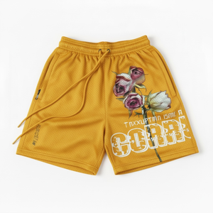 Solid Double-<b>Layer</b> Printed Mesh Shorts 100% Polyester High Street Style Breathable Elastic Waist Low Minimum Order Quantity - Product Image 2