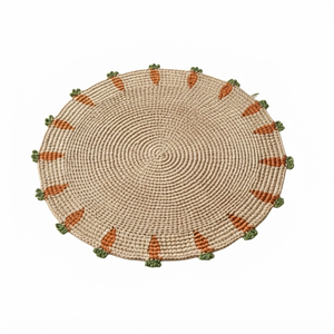 Napperons ronds en jute naturelle tressée, écologiques, légers et durables, pour la décoration de table, vente en gros, export en vrac - Product Image 3