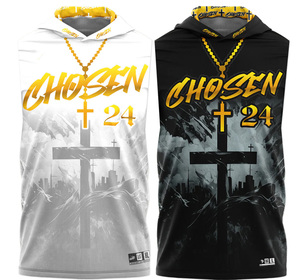Maillots de football américain personnalisés réversibles à capuche en polyester pour enfants 7v7 - Product Image 1