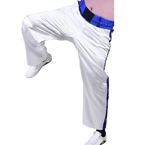MMA Training Pants Kickboxing Trousers Martial Arts Pants Blue Side Panel High Flexibility Satin Training Men <b>Sparring</b> Trousers - Product Image 6