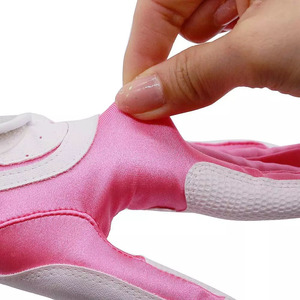 Guante de golf para mano derecha, medio dedo, malla transpirable, guante deportivo unisex, cierre de gancho y bucle, blanco y negro - Product Image 5