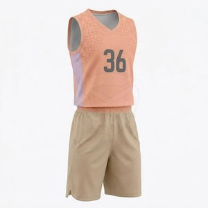 Ensemble d'uniformes de basket-ball réversibles pour hommes, maillot et short à séchage rapide, vêtements de sport pour les entraînements, les tournois et la compétition - Product Image 4