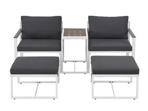 Prix compétitif Tailles personnalisées Ensemble de patio extérieur moderne Cadre en acier Revêtement PA imperméable Hôtels-Meubles Bari du Vietnam - Product Image 3