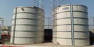 Réservoirs préfabriqués 100m³ en acier ondulé avec revêtement PVC, capacité de production de 10000L/heure, 1000kg pour DM PrefabTank - Product Image 2
