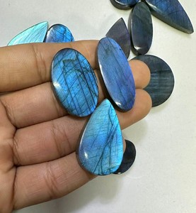 Cabujones de Labradorita Azul Flash de Alta Calidad, Piedras Sueltas de Cristal Natural Hechas a Mano, Piedras Pulidas a Mano para Joyería - Product Image 2