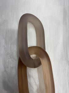Maillons de chaîne personnalisés en résine transparente colorée de grande taille, peints à la main, pour la décoration murale, les projets de bricolage et les créations d'ambiance. - Product Image 4