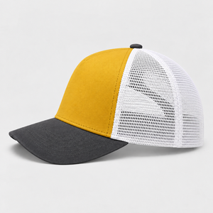 Gorra de béisbol trucker con visera curva, malla trasera blanca, dos tonos, visera curva, ajustable, snapback, venta al por mayor, impresión personalizada - Product Image 3