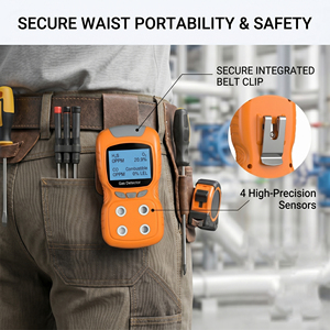 4 In 1 Wireless Gas Detector Portable Multi Gas Analyzer For Oxygen Carbon Monoxide Hydrogen Sulfide Flammable Gas Detection - Product Image 4