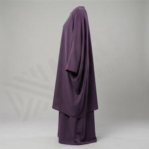Abaya islamique droite à marque privée pour femmes, en polyester respirant et confortable, fabrication directe, vêtements modestes - Product Image 3