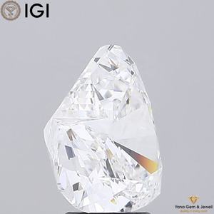 Bague de fiançailles et de mariage en diamant de laboratoire CVD taille cœur de 5,01 carats, 10,65 mm, certifiée IGI, couleur D, clarté VVS2 - Product Image 4