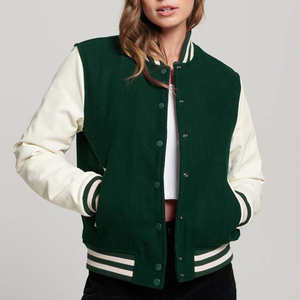 Veste universitaire en laine imperméable et respirante pour femmes, avec fermeture éclair, design personnalisé, haute qualité, manches amovibles - Product Image 6