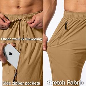 Pantalons pour hommes, pantalons en coton confortables, design moderne slim fit, tissu respirant, style décontracté, jambe droite, à porter au quotidien - Product Image 5