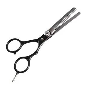 Ciseaux pour cheveux clairsemés, lame en acier inoxydable, manche en plastique, pour droitiers, taille moyenne, pointe arrondie, outils professionnels de barbier - Product Image 4