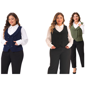 Gilet matelassé polaire sans manches grande taille à double boutonnage pour homme et femme, décontracté, de travail, utilitaire, d'extérieur, personnalisable OEM ODM - Product Image 3