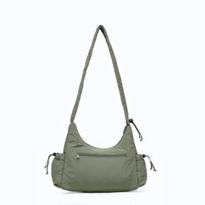 กระเป๋าสะพายไหล่แฟชั่นไนลอนรุ่น Crinkle Premium Hody ปิดด้วยซิป สายสะพายปรับได้ ช่องเก็บของหลายช่อง กันน้ำ ขนาดใหญ่ - Product Image 2