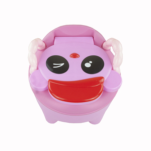 Vinh Nam Pink Panda Kids <b>Potty</b> Chair with Handles Cartoon Design for Babies and Toddlers Plastic Non-Slip Base - Product Image 6