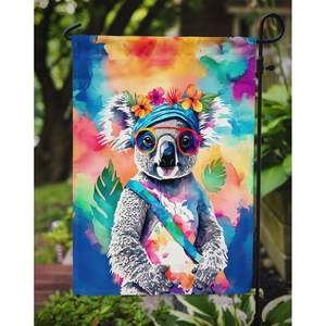 Hippie Animal Koala Jardin Drapeau Multicolore Boîte Aux Lettres Décoratif Cour Bannière pour Patio Oeuvre Fleur Lits-Jardin Taille - Product Image 3