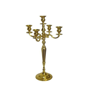 Metal Gold Candelabra Centerpieces Weddings 5 Arms Candle Holder <b>Candlestick</b> Retro Romantic Candlelight Dinner Decoration - Product Image 6