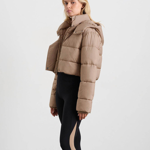 High Quality Outdoor <b>Jacket</b> Winter Wear Warm Casual Women <b>Cropped</b> <b>Puffer</b> <b>Jacket</b> Lightweight Windproof New Latest Fashion - Product Image 2