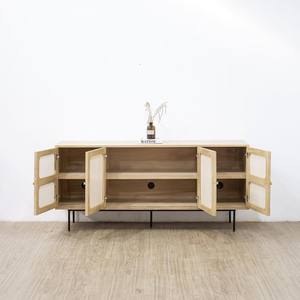 Aparador de Madera de Teca Sólida Nórdica OEM - Almacenamiento Contemporáneo Minimalista para Cocina, Dormitorio, Comedor y Salas de Estar - Product Image 3